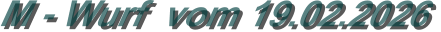 M - Wurf  vom 19.02.2026